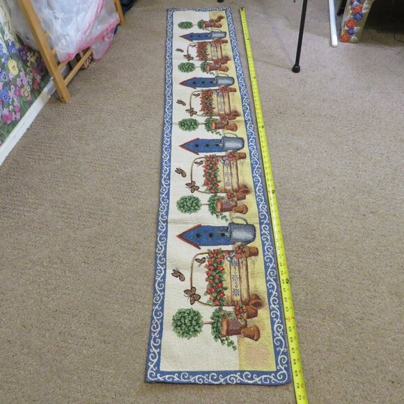 Gardening Themed Tapestry Table Runner 70x13" - Picture 3 of 4